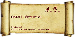Antal Veturia névjegykártya